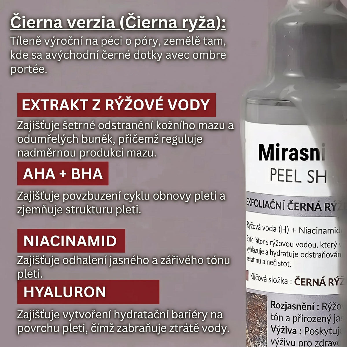 Sérum s ryžovým peelingom pre žiarivú pleť